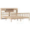 vidaXL Bookcase Bed without Mattress 180x200 cm Super King Solid Wood Pine