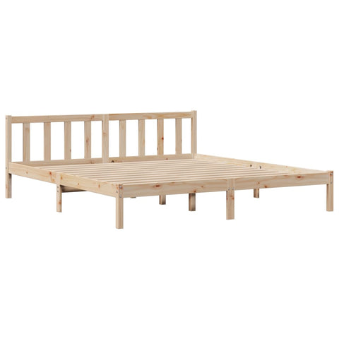 vidaXL Bookcase Bed without Mattress 180x200 cm Super King Solid Wood Pine