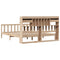 vidaXL Bookcase Bed without Mattress 180x200 cm Super King Solid Wood Pine