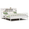 vidaXL Bookcase Bed without Mattress White 180x200 cm Super King Solid Wood Pine