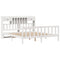 vidaXL Bookcase Bed without Mattress White 180x200 cm Super King Solid Wood Pine