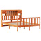 vidaXL Bookcase Bed without Mattress Wax Brown 140x190 cm Solid Wood Pine