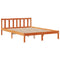 vidaXL Bookcase Bed without Mattress Wax Brown 140x190 cm Solid Wood Pine