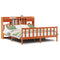 vidaXL Bookcase Bed without Mattress Wax Brown 180x200 cm Super King Solid Wood Pine
