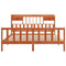 vidaXL Bookcase Bed without Mattress Wax Brown 180x200 cm Super King Solid Wood Pine