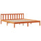vidaXL Bookcase Bed without Mattress Wax Brown 180x200 cm Super King Solid Wood Pine
