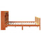vidaXL Bookcase Bed without Mattress Wax Brown 180x200 cm Super King Solid Wood Pine