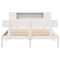 vidaXL Bookcase Bed without Mattress White 135x190 cm Solid Wood Pine