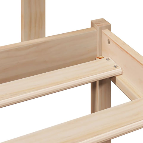 vidaXL Bookcase Bed without Mattress 120x200 cm Solid Wood Pine