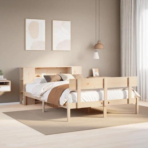 vidaXL Bookcase Bed without Mattress 120x200 cm Solid Wood Pine
