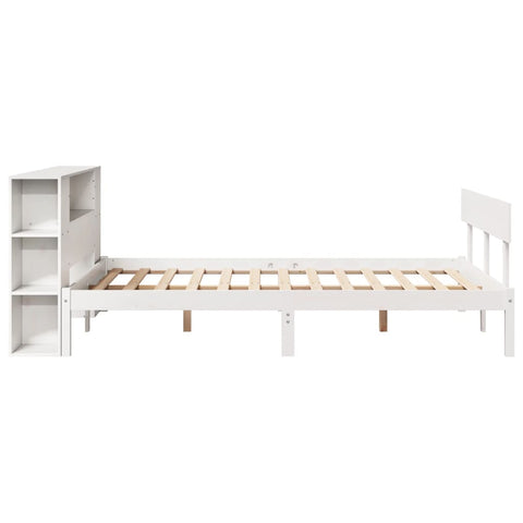 vidaXL Bookcase Bed without Mattress White 120x200 cm Solid Wood Pine