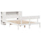 vidaXL Bookcase Bed without Mattress White 150x200 cm King Size Solid Wood Pine