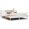 vidaXL Bookcase Bed without Mattress White 180x200 cm Super King Solid Wood Pine