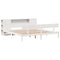 vidaXL Bookcase Bed without Mattress White 180x200 cm Super King Solid Wood Pine