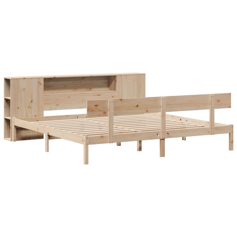 vidaXL Bookcase Bed without Mattress 200x200 cm Solid Wood Pine