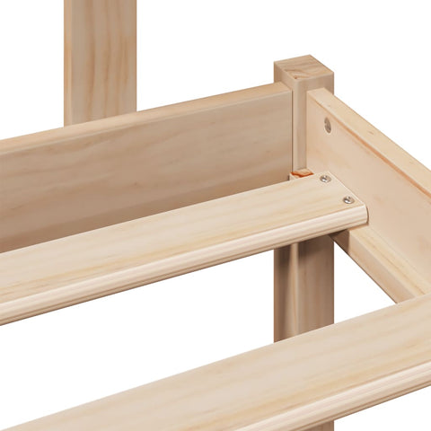 vidaXL Bookcase Bed without Mattress 200x200 cm Solid Wood Pine
