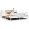 vidaXL Bookcase Bed without Mattress White 200x200 cm Solid Wood Pine