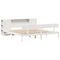 vidaXL Bookcase Bed without Mattress White 200x200 cm Solid Wood Pine