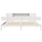 vidaXL Bookcase Bed without Mattress White 200x200 cm Solid Wood Pine