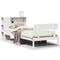 vidaXL Bookcase Bed without Mattress White 75x190 cm Small Single Solid Wood Pine