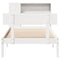 vidaXL Bookcase Bed without Mattress White 75x190 cm Small Single Solid Wood Pine
