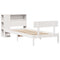 vidaXL Bookcase Bed without Mattress White 90x200 cm Solid Wood Pine