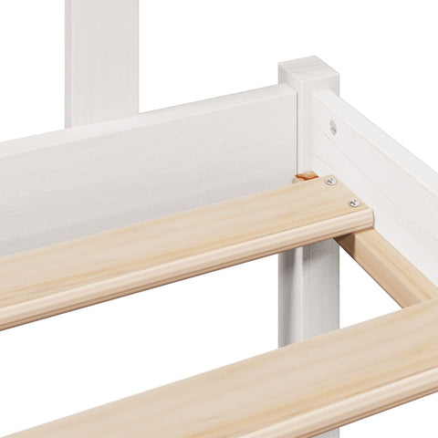 vidaXL Bookcase Bed without Mattress White 90x200 cm Solid Wood Pine
