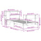 vidaXL Bookcase Bed without Mattress White 90x200 cm Solid Wood Pine