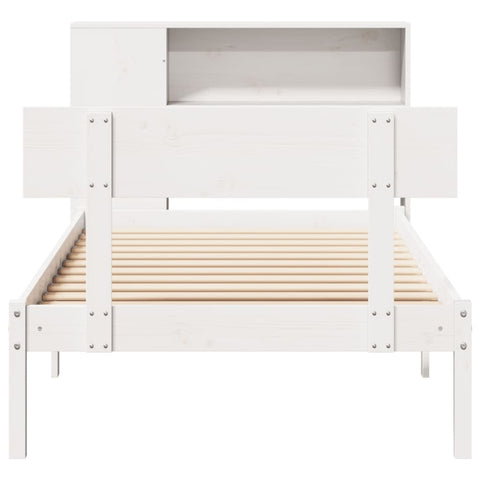 vidaXL Bookcase Bed without Mattress White 100x200 cm Solid Wood Pine