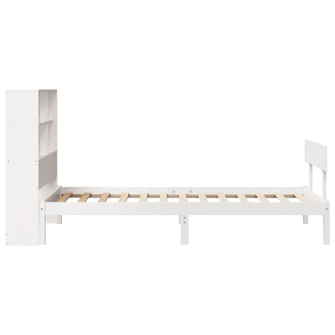 vidaXL Bookcase Bed without Mattress White 90x190 cm Single Solid Wood Pine