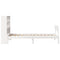 vidaXL Bookcase Bed without Mattress White 90x190 cm Single Solid Wood Pine