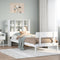 vidaXL Bookcase Bed without Mattress White 90x190 cm Single Solid Wood Pine