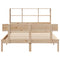 vidaXL Bookcase Bed without Mattress 140x190 cm Solid Wood Pine