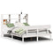 vidaXL Bookcase Bed without Mattress White 140x190 cm Solid Wood Pine