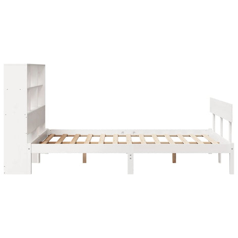 vidaXL Bookcase Bed without Mattress White 140x190 cm Solid Wood Pine