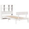 vidaXL Bookcase Bed without Mattress White 90x200 cm Solid Wood Pine