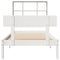 vidaXL Bookcase Bed without Mattress White 90x200 cm Solid Wood Pine
