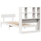 vidaXL Bookcase Bed without Mattress White 90x200 cm Solid Wood Pine