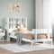 vidaXL Bookcase Bed without Mattress White 90x200 cm Solid Wood Pine