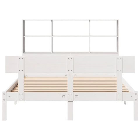 vidaXL Bookcase Bed without Mattress White 120x200 cm Solid Wood Pine