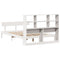 vidaXL Bookcase Bed without Mattress White 140x200 cm Solid Wood Pine