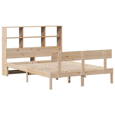 vidaXL Bookcase Bed without Mattress 150x200 cm King Size Solid Wood Pine