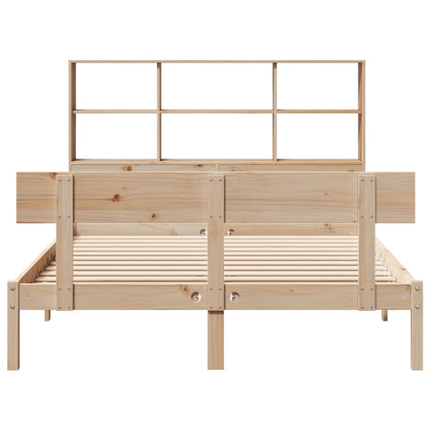 vidaXL Bookcase Bed without Mattress 150x200 cm King Size Solid Wood Pine