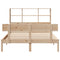 vidaXL Bookcase Bed without Mattress 150x200 cm King Size Solid Wood Pine