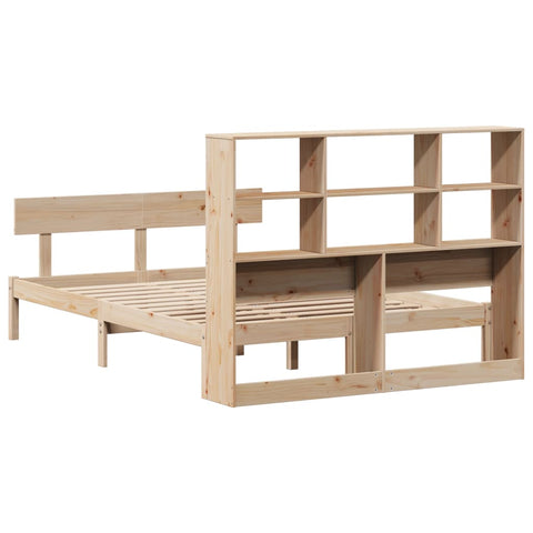 vidaXL Bookcase Bed without Mattress 150x200 cm King Size Solid Wood Pine