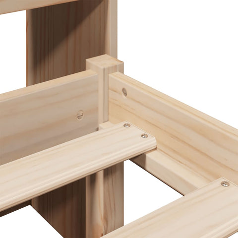 vidaXL Bookcase Bed without Mattress 150x200 cm King Size Solid Wood Pine