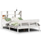 vidaXL Bookcase Bed without Mattress White 160x200 cm Solid Wood Pine