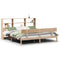 vidaXL Bookcase Bed without Mattress 180x200 cm Super King Solid Wood Pine