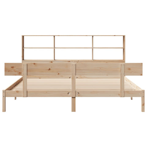 vidaXL Bookcase Bed without Mattress 180x200 cm Super King Solid Wood Pine