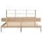 vidaXL Bookcase Bed without Mattress 180x200 cm Super King Solid Wood Pine